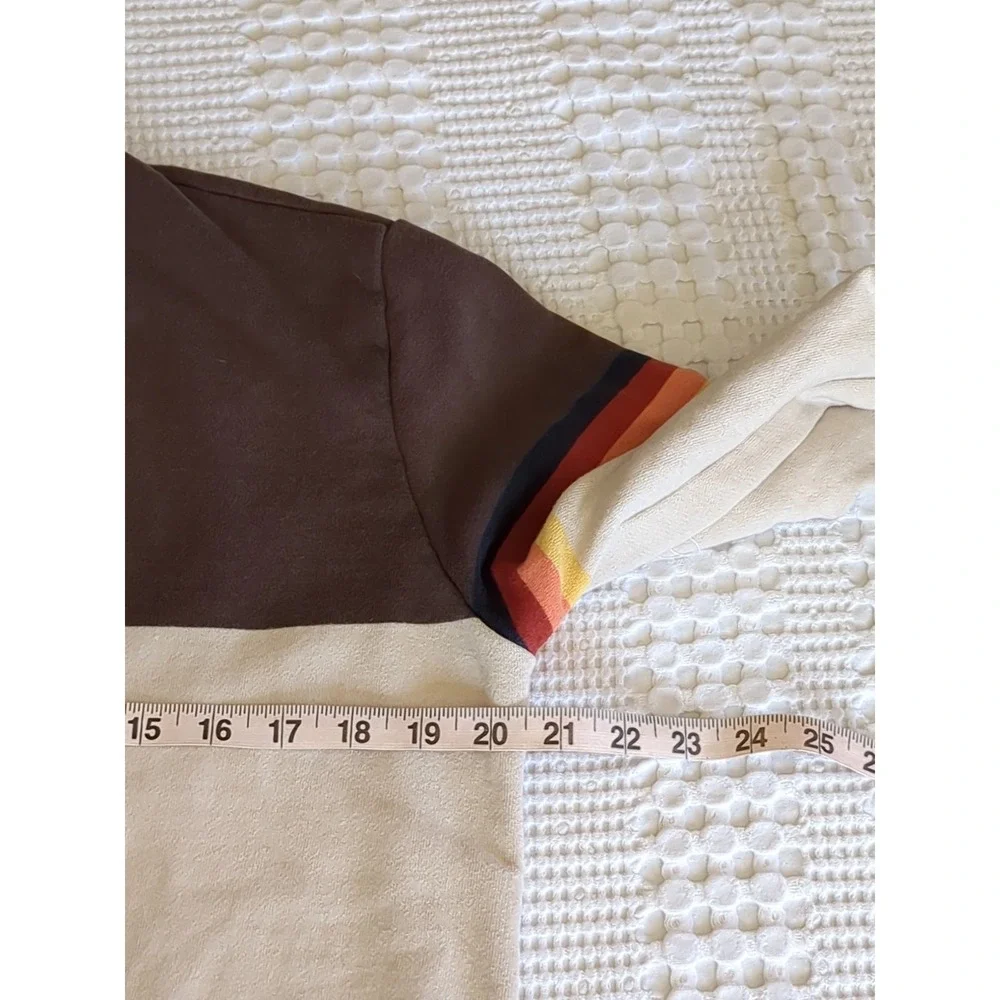 Marine Layer Signature Colorblock Retro Sweater in Brown Sunset Size Small Mens‎